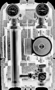 Насосная группа с 3-х ходовым приводным смесителем 1"с насосом Grundfos UPSO 25-65