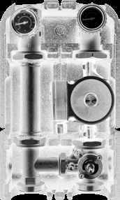 Насосная группа с 3-х ходовым приводным смесителем 1" с насосом STOUT SPC 25/60-180