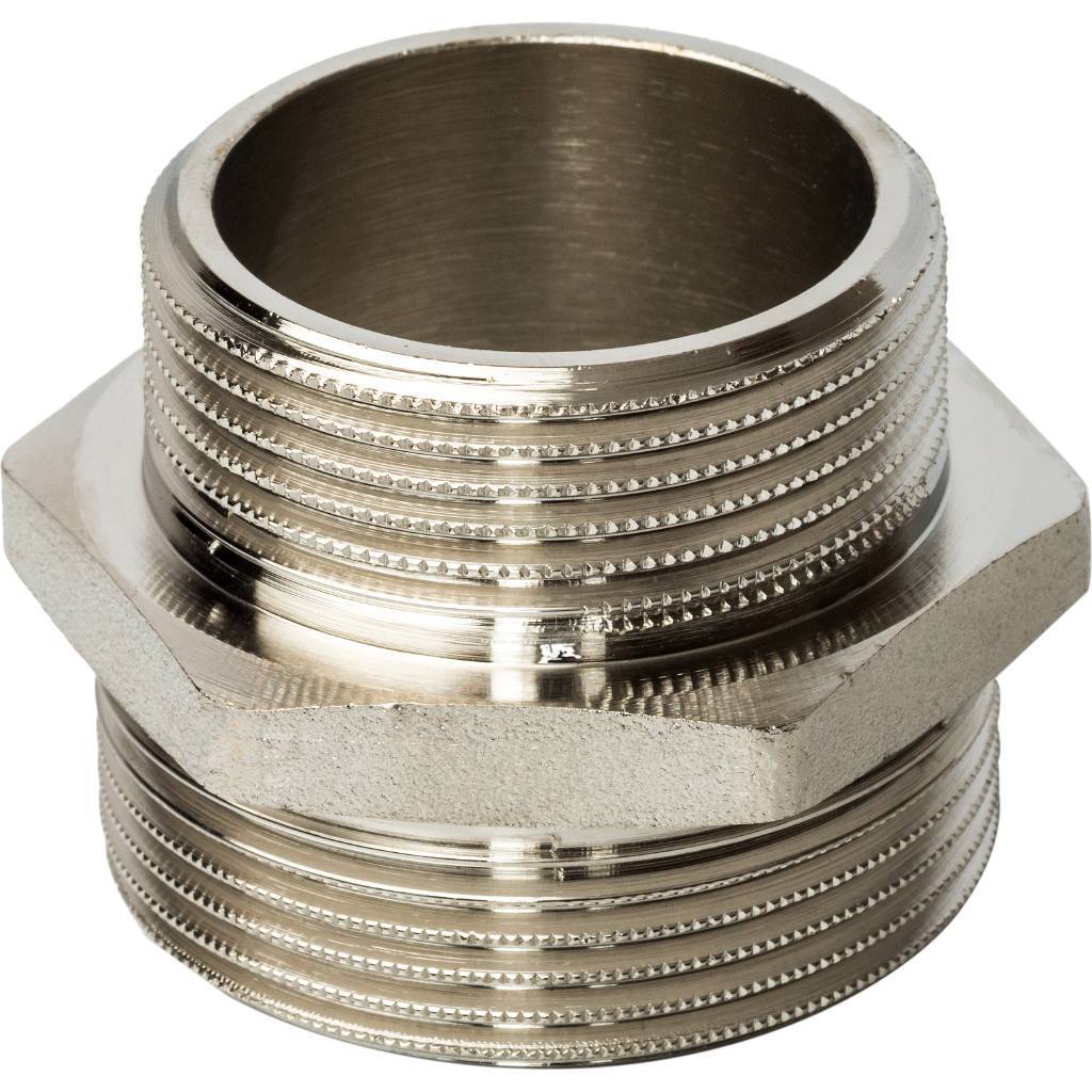 Ниппель НН STOUT переходной никелированный 1 1/2X1 1/4