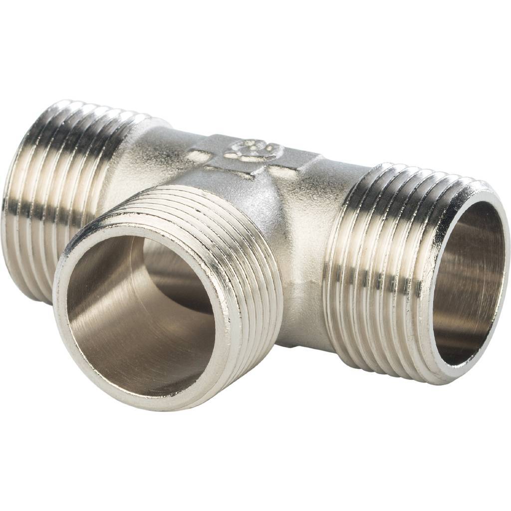 Тройник STOUT НН никелированный 1/2X1/2X1/2