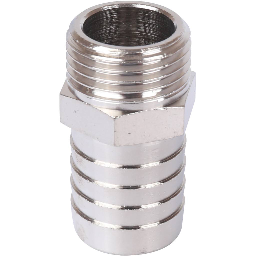 Штуцер STOUT НР никелированный 1/2 x20