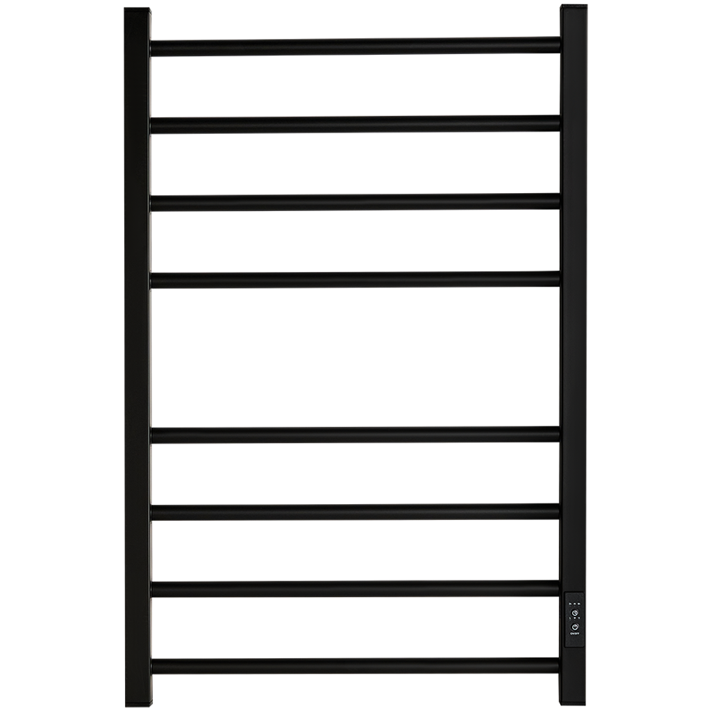SHQ-P2QR-008050 STOUT полотенцесушитель элекрический PIANO quadro 80*50 Черный матовый