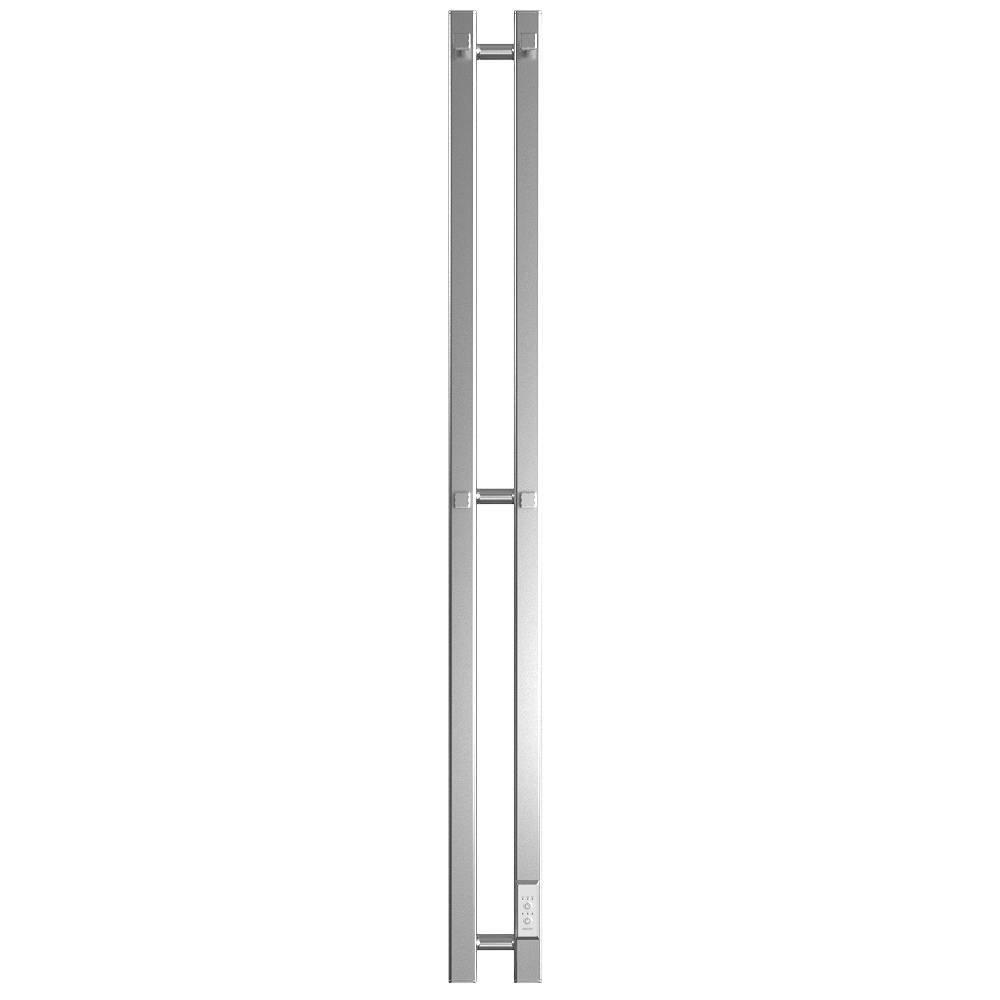 SHQ-R1Q0-012008 STOUT полотенцесушитель элекрический ROCK quadro 120*08 Полированный 2 опоры