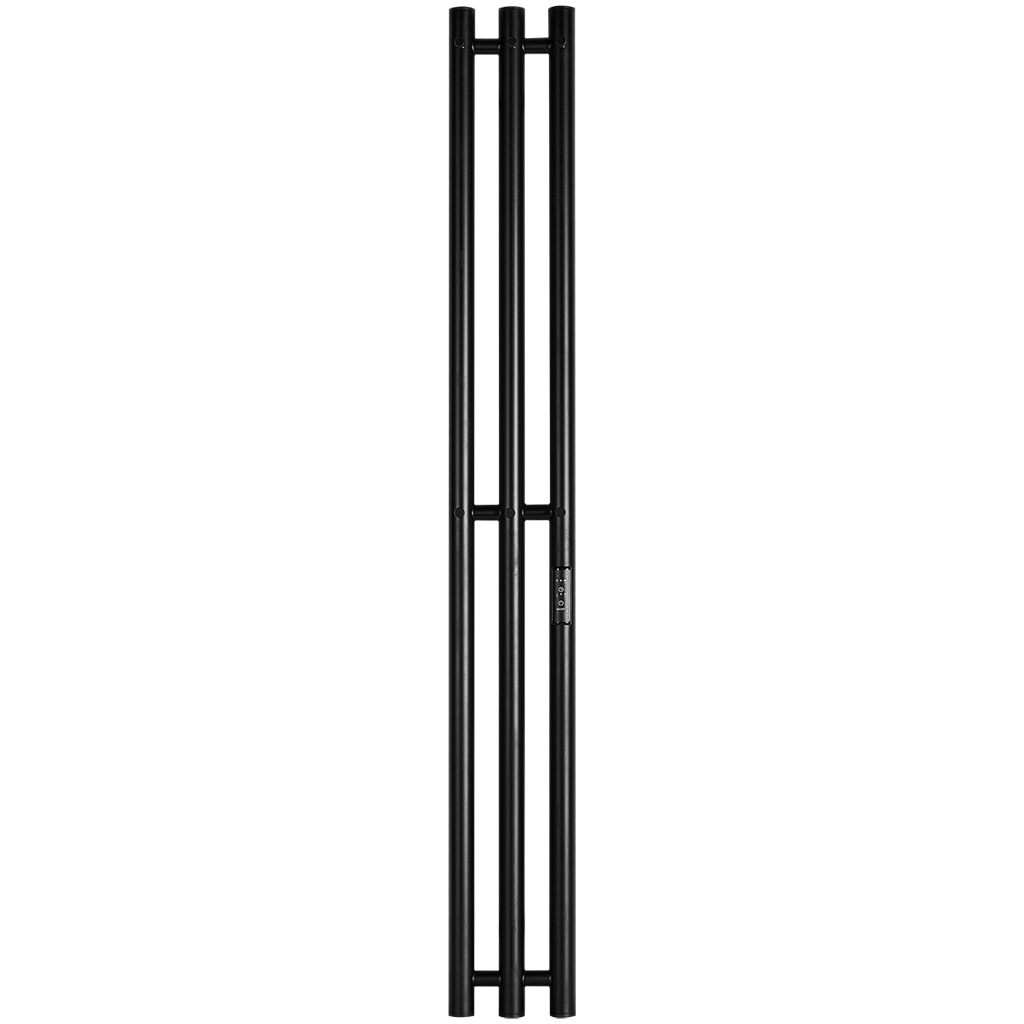 SHQ-R2R0-012012 STOUT полотенцесушитель элекрический ROCK round 120*12 Черный матовый 3 опоры
