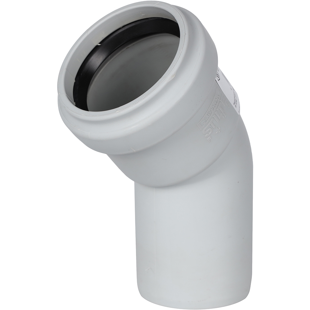 Отвод канализационный бесшумный STOUT D58х45°
