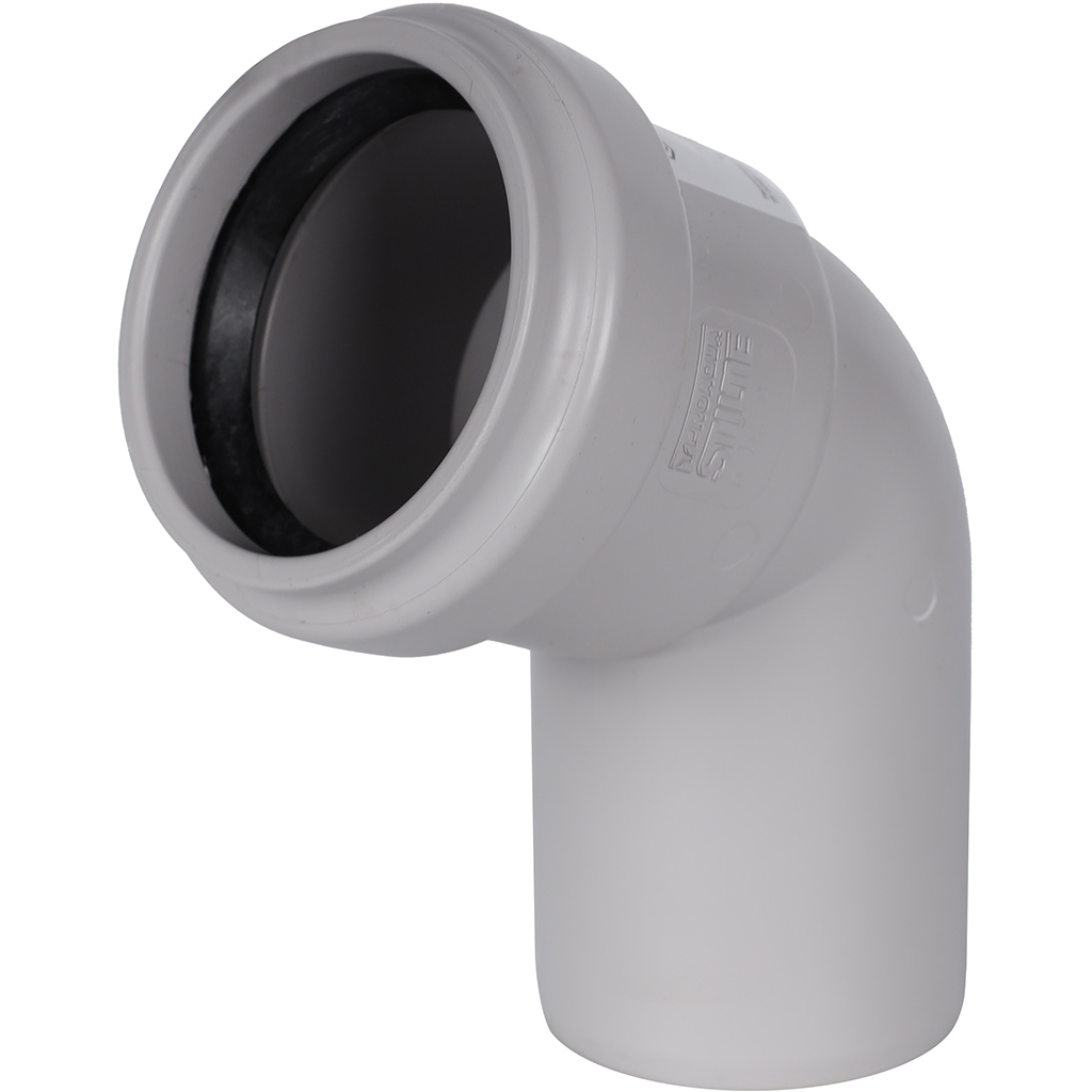 Отвод канализационный бесшумный STOUT D58х67°