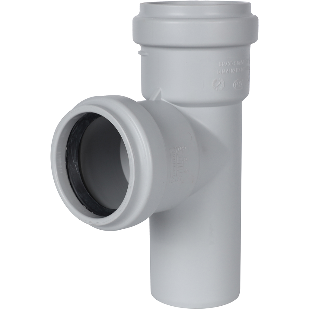 Тройник канализационный бесшумный STOUT D58x58/ 87,5°