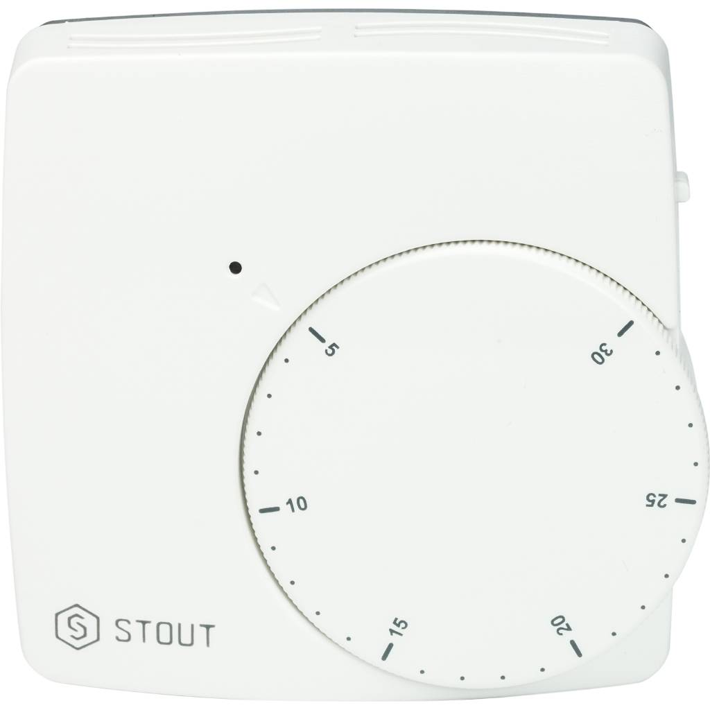 Термостат комнатный электронный STOUT WFHT-DUAL включ. дистанционный датчик «в пол» L=3 м