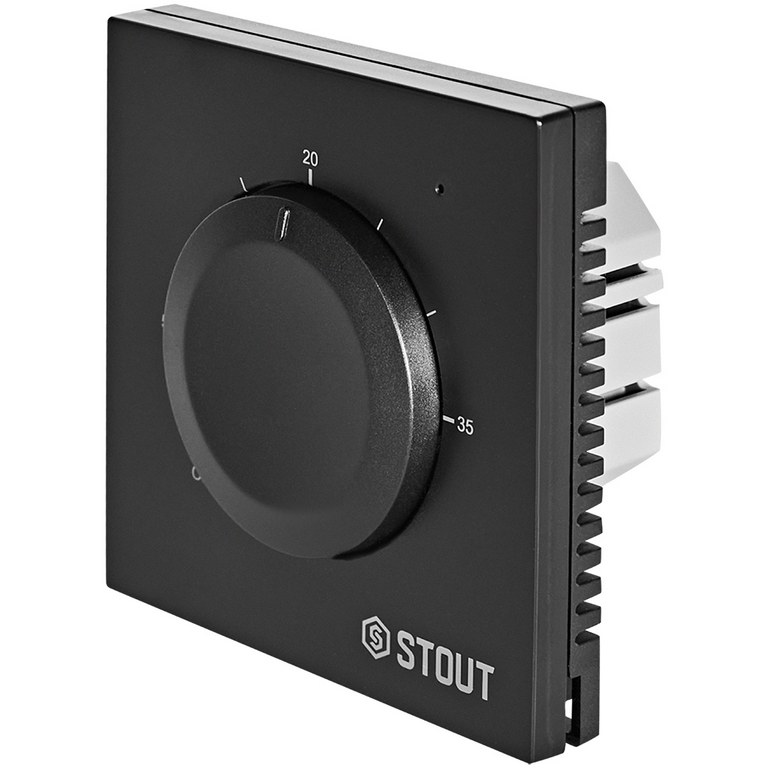 STOUT Термостат универсальный 3А, ON/OFF черный