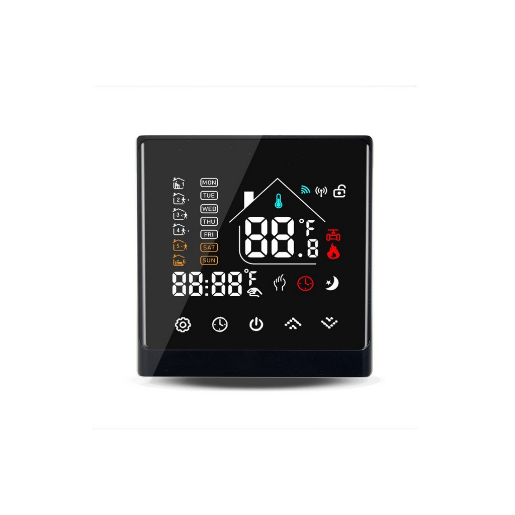 STOUT STE-3002 Терморегулятор теплого пола 16А, черный