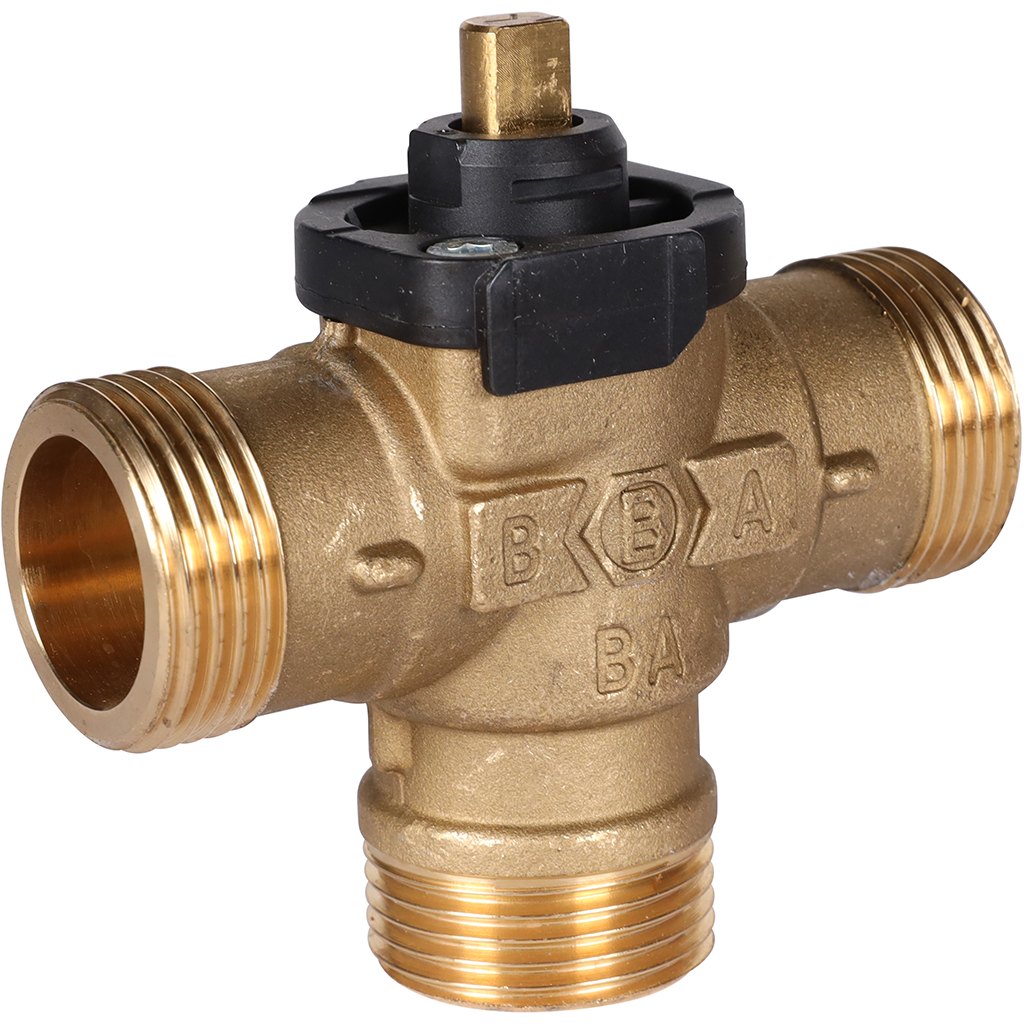 Компактный 3-Ходовой зональный клапан, сервопривод 230V, с кабелем 1м., НР 1", Kv 8
